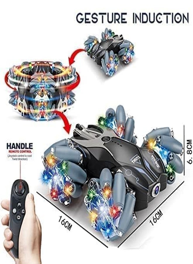 RahiGlow RC Stunt Car 2.4Ghz 4WD Remote Control 1:24 360 Degree Flip Drift Deformation Twisting with Music LED Light Rechargeable High Speed Off Road Crawler Stunt Racing Intruder Toy Gift for Kids - Image 2